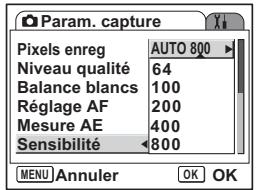 PENTAX OPTIO S12 - Sélection de la sensibilité - 1