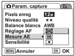 PENTAX OPTIO S12 - Modes de mesure AE - 2