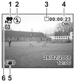 PENTAX OPTIO S12 - Réalisation de séquences video (mode video) - 2