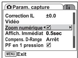 PENTAX OPTIO S12 - Réglage du zoom numérique - 1