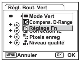 PENTAX OPTIO S12 - Enregistrement de fonctions fréquement utilisées (Réglage Fn) - 1