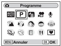 PENTAX OPTIO S12 - Réglage des fonctions (mode programme) - 1