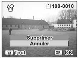 PENTAX OPTIO S12 - Suppression d'une seule image, d'une seule série video ou d'un seul son - 2