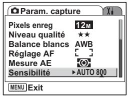 PENTAX OPTIO S12 - Sensibilité - 1