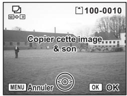 PENTAX OPTIO S12 - Appuyez sur le bouton OK. Le fichier selectionné est copé dans la mémoire intégrée. - 1