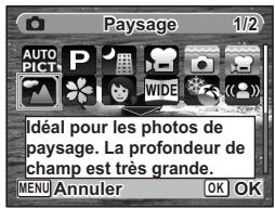 PENTAX OPTIO W60 - Réglage du mode de prise de vue - 1