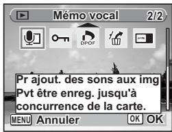 PENTAX OPTIO W60 - Ajout d'un mémo vocal aux images - 2