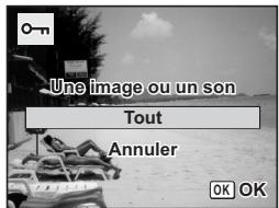 PENTAX OPTIO W60 - Protection de l'ensemble des images/des fichiers son - 1
