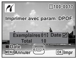 PENTAX OPTIO W60 - Impression à l'aide des réglages DPOF - 1