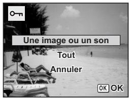 PENTAX OPTIO W60 - Protection des images et des fichiers son contre la suppression (protégger) - 1