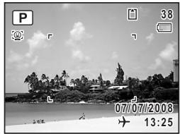 PENTAX OPTIO W60 - Affichage de l'heure de la destination sur l'écran (Sélect, heures) - 3