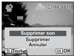 PENTAX OPTIO W60 - Suppression d'un fichier son - 1