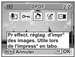PENTAX OPTIO W60 - Réglage de l'impression (DPOF) - 2