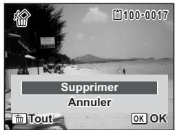 PENTAX OPTIO W60 - Suppression de l'image affichée - 1