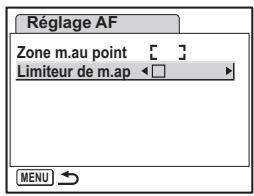 PENTAX OPTIO W60 - Réglage du limiteur de mise au point - 1