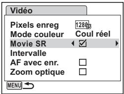 PENTAX OPTIO W60 - Réglage de la fonction Movie SR (anti-bougé video) - 1