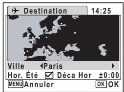 PENTAX OPTIO W60 - Réglage de la destination - 2