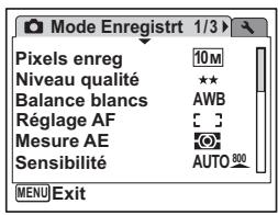 PENTAX OPTIO W60 - Appuyez deux fois sur le bouton MENU. - 3