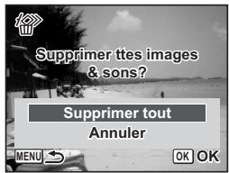 PENTAX OPTIO W60 - Suppression de toutes les images et fichiers son - 2
