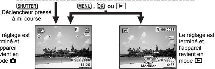 PENTAX OPTIO W60 - Réglage à l'aide des menus - 4