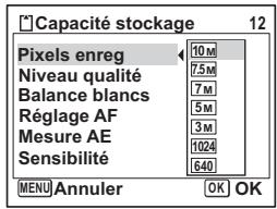 PENTAX OPTIO W60 - Sélection des pixels enregistrés - 1