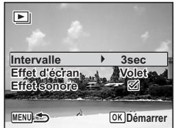 PENTAX OPTIO W60 - Réglage des conditions du diaporama - 2