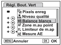 PENTAX OPTIO W60 - Enregistrement de fonctions fréquement utilisées (Réglage Fn) - 3