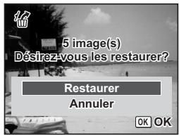 PENTAX OPTIO W60 - Restauration des images supprimées - 2
