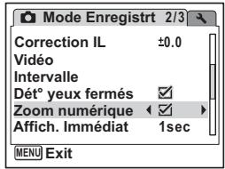PENTAX OPTIO W60 - Réglage du zoom numérique - 1