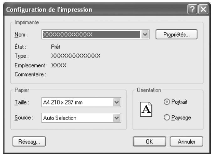 PENTAX PHOTO BROWSER 3 - - Utilisation de la boîte de dialogue [Configuration de l'impression] - 2