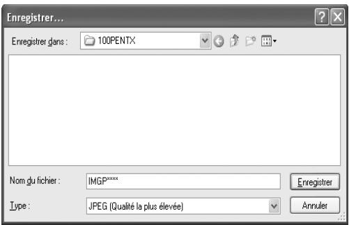 PENTAX PHOTO BROWSER 3 - Délectionnez la commande [Enregister] dans le menu [Fichier] ou cliquez sur l'icone de la barre d'outils. - 1