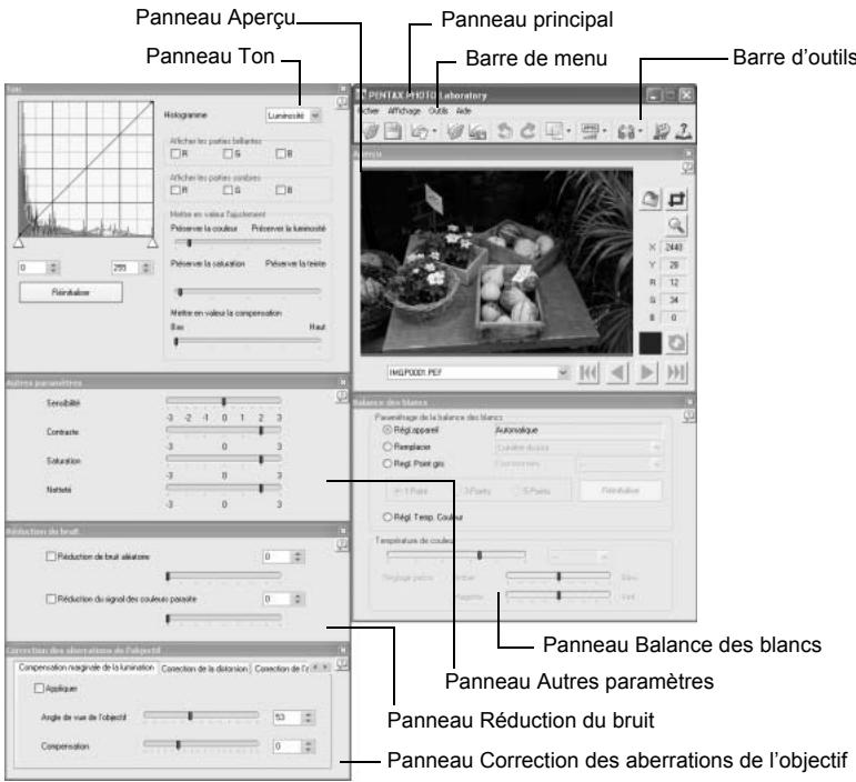 PENTAX PHOTO BROWSER 3 - À propos de la fenêtre PENTAX PHOTO Laboratory 3 - 1