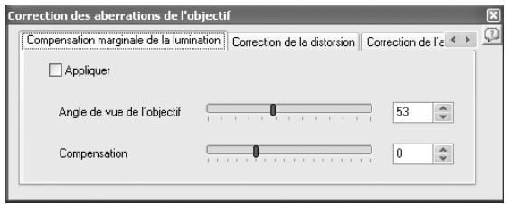 PENTAX PHOTO BROWSER 3 - - Réglage de la Correction des aberrations de l'objet - 1