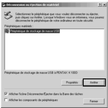 PENTAX PHOTO BROWSER 3 - Mettez l'appareil hors tension et débranche le cable USB de votre PC et de votre apparéil. - 3