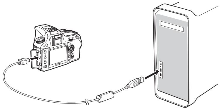 PENTAX PHOTO BROWSER 3 - Raccordement de l'appareil et de I'ordinateur Macintosh - 1