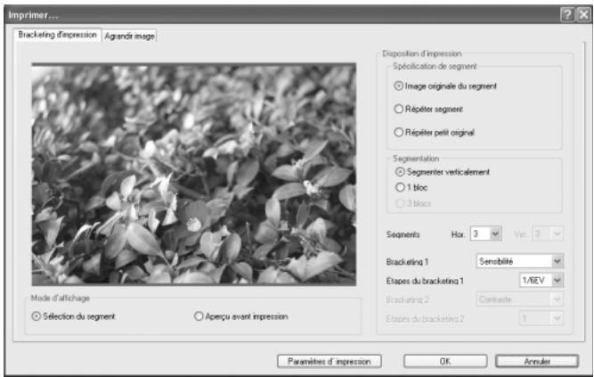 PENTAX PHOTO BROWSER 3 - Onglet [Bracketing d'impression] - 1