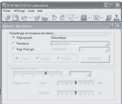 PENTAX PHOTO LABORATORY 2.1 - Sélectionnez [Traitement personnelisé] dans le menu [Affichage] ou cliquez sur le bouton de l'icone de la barre d'outils, puis sur (Traitement personnelisé) dans la liste déroulante. - 3