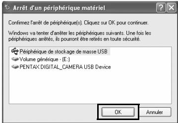 PENTAX PHOTO LABORATORY 2.1 - Sélectionnez [Périphérique de stockage de masse USB] puis cliquez sur [OK]. - 1