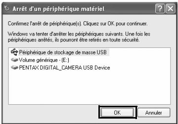 PENTAX PHOTO LABORATORY 3 - Sélectionnez [Périphérique de stockage de masse USB] puis cliquez sur [OK]. - 1