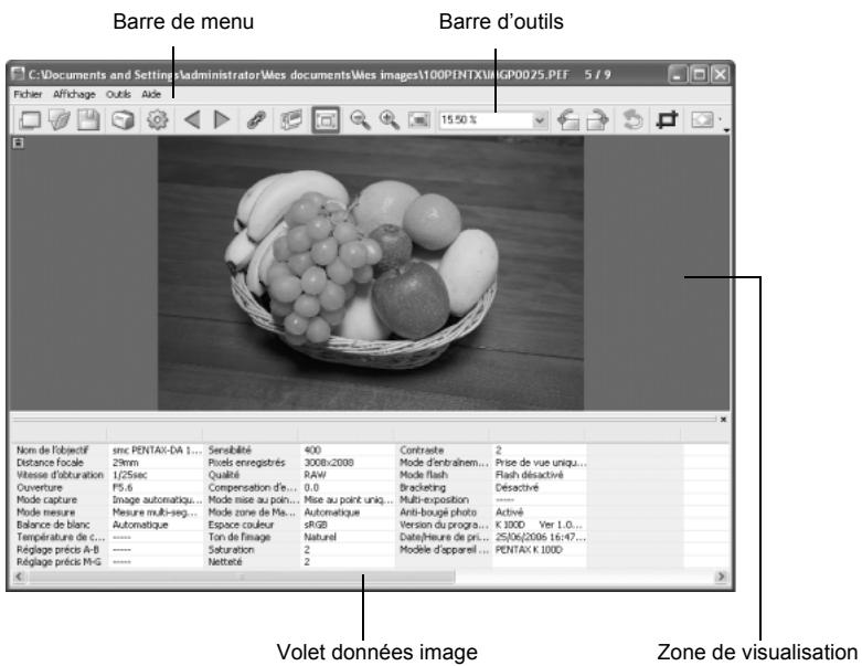 PENTAX PHOTO LABORATORY 3 - Fenêtre de visualisation principale - 1