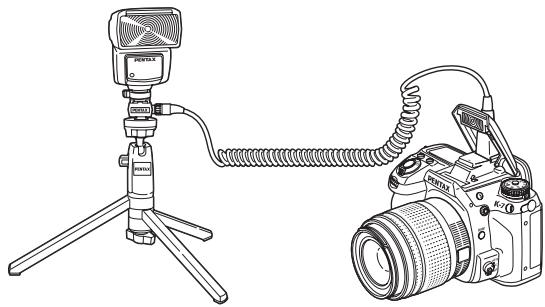 PENTAX K-7 - En cas de couplage avec le flash incorporé - 1