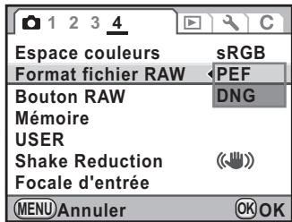 PENTAX K-7 - Réglage du format de fichier RAW - 1