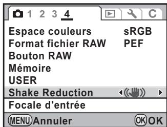 PENTAX K-7 - Réduction des bougés horizontaux et verticaux de l'appareil - 1