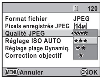 PENTAX K7 - Réglage du niveau de qualité JPEG - 1