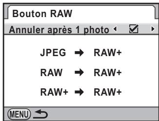 PENTAX K7 - Paramétrage de la fonction bouton RAW - 1