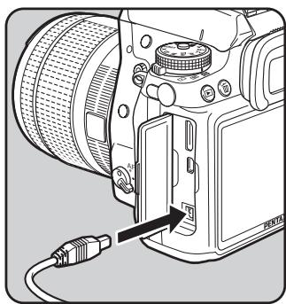 PENTAX K7 - Utiliser l'adaptateur secteur (en option) - 2