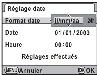 PENTAX K7 - Réglage de la date et de l'heure - 1