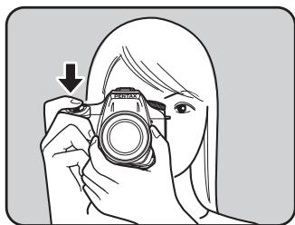 PENTAX K7 - Appuyez sur le déclencheur à fond. - 1
