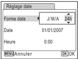PENTAX OPTIO E30 - Changement de la date et de l'heure - 3