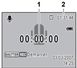 PENTAX OPTIO E30 - Enregistrement de son (mode enregistrement vocal) - 3